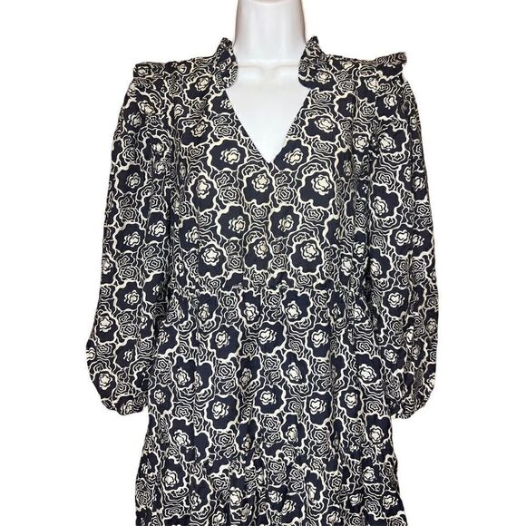 BA&SH Gracie Short Ruffle Floral Print Dress NWT Size 2 - Picture 6 of 12